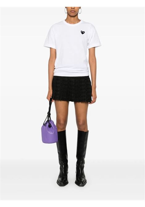 t-shirt con logo ricamato unisex bianco COMME DES GARÇONS PLAY | AX-T064-0512